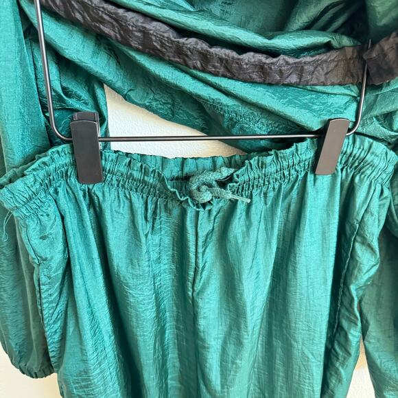 Bike Green Black Vintage 90s Nylon Track Suit Men’s Medium - Picture 7 of 8